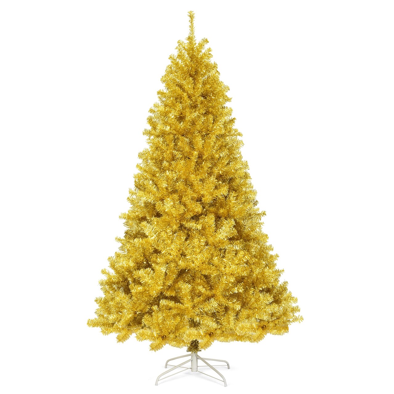 Artificial Tinsel Christmas Tree Hinged with Foldable Stand